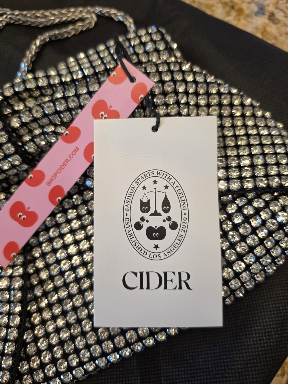 Cider Rhinestone Bow Bag NWT - Picture 6 of 6